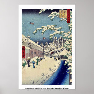 Poster Ruelle d'Atagoshita et de Yabu par Andō, Hiroshige