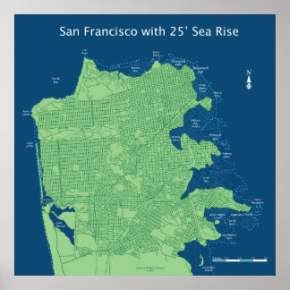 Poster Rues de San Francisco avec élévation de niveau de 