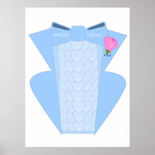 Poster Ruffed Blue Tuxedo