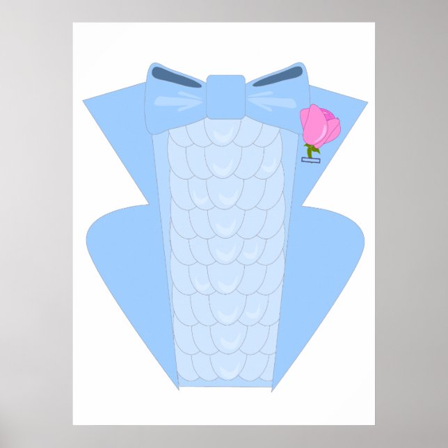Poster Ruffed Blue Tuxedo (Devant)
