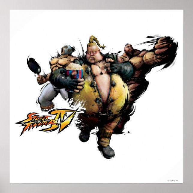 Poster Rufus, El Fuerte et Zangief (Devant)