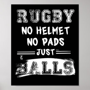 Poster Rugby aucun casque aucuns joueurs de sports de