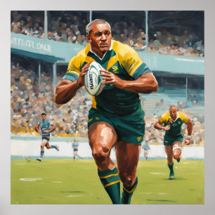Poster Rugby Players Art Print
