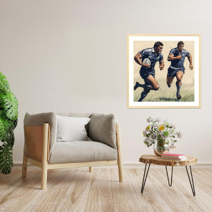Poster Rugby Players Art Print
