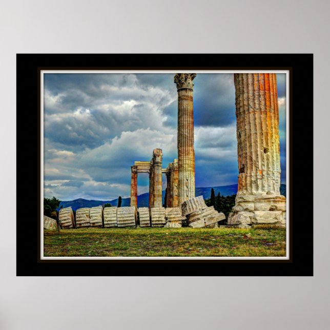 Poster Ruines antiques à Athènes Grèce (Devant)