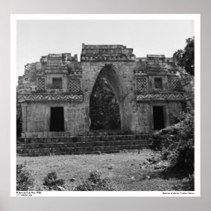 Poster Ruines antiques : Porte d'entrée de Labna, Yucatan
