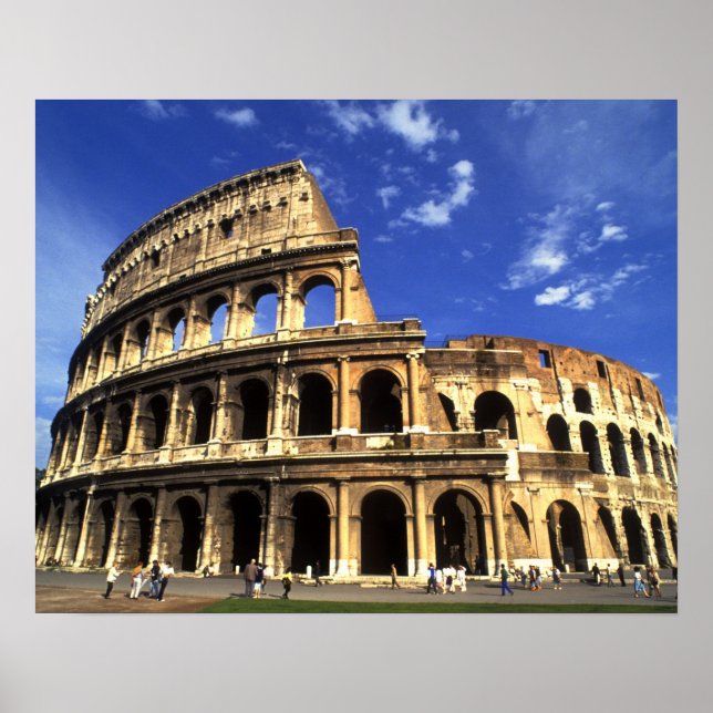 Poster Ruines célèbres du Colisée à Rome Italie (Devant)