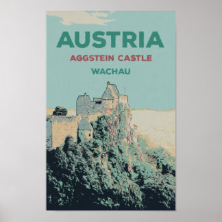 Poster Ruines du château d'Aggstein, Wachau, Autriche