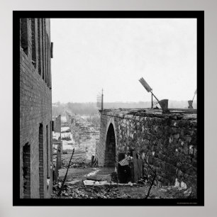Poster Ruines du pont de Richmond et Petersburg 1865