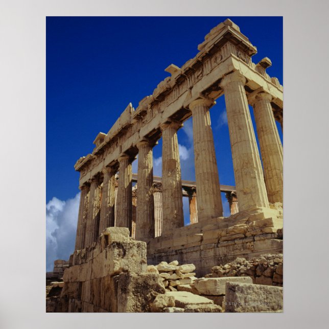 Poster Ruines grecques, Acropole, Grèce (Devant)