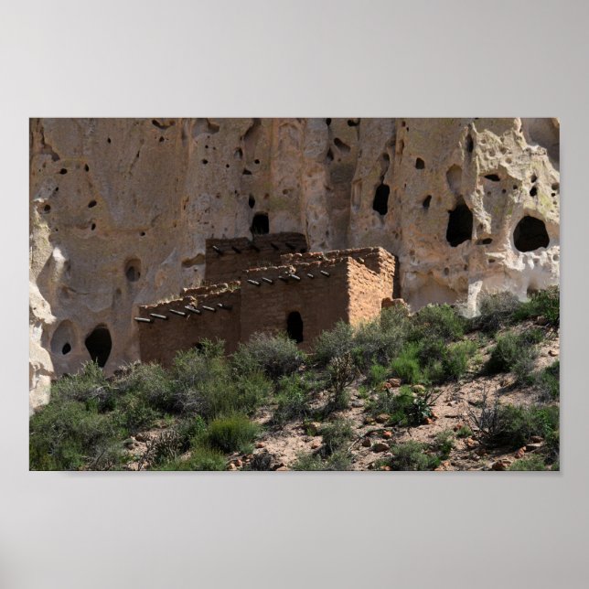 Poster Ruines Pueblo dans le Monument National du Bandeli (Devant)