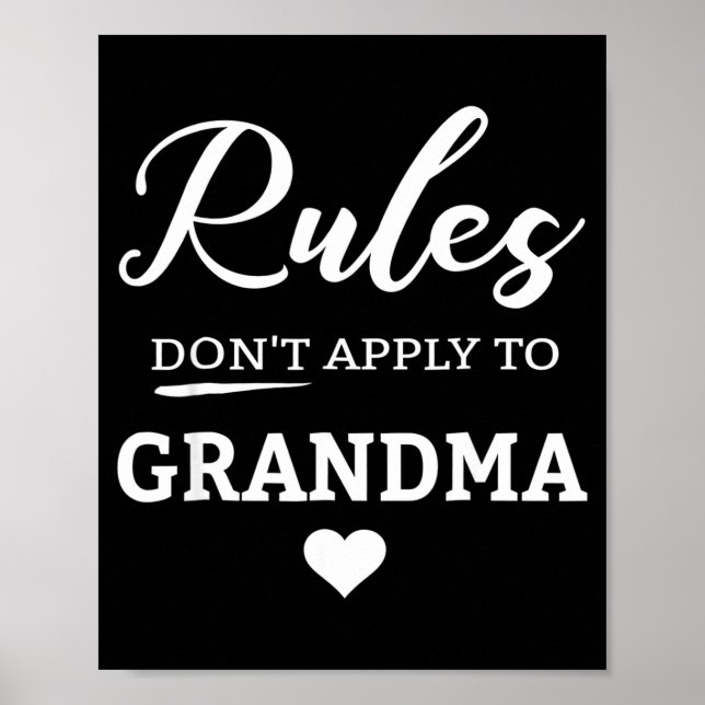 Poster Rules Don't Apply To Grandma  (Devant)