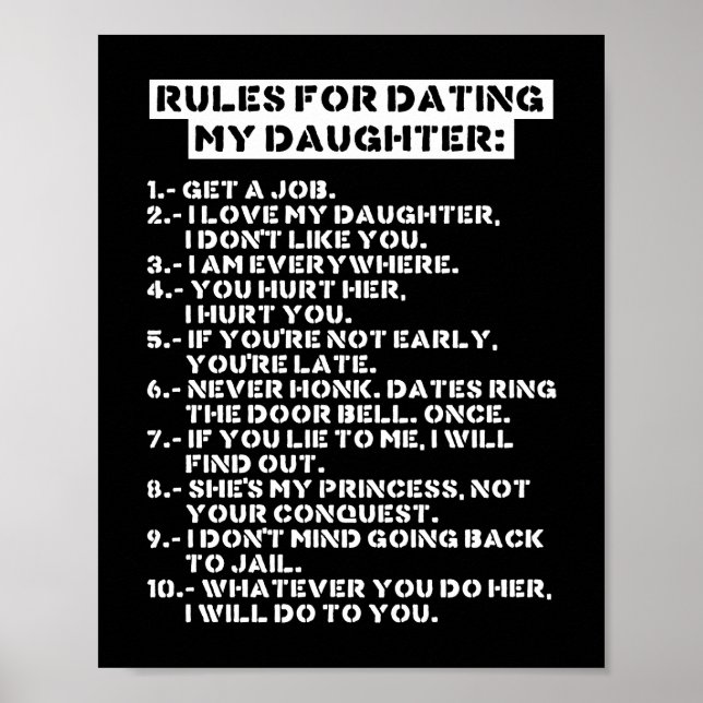 Poster Rules for dating my daughter (Devant)