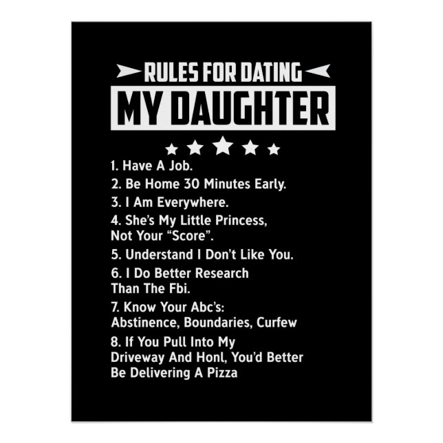 Poster Rules for dating my daughter (Devant)