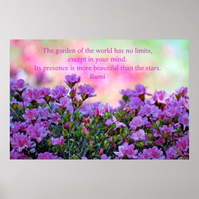 Poster Rumi Beau jardin (Devant)
