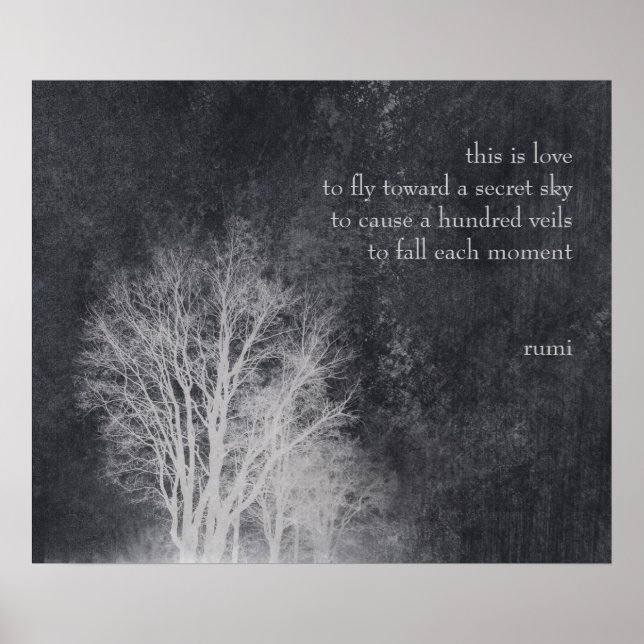 Poster rumi "c'est l'amour" poésie citation (Devant)