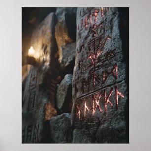 Poster Runes Anciennes Lumineuses