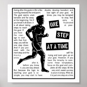 Poster Running After Goals Motivational Wall Decor