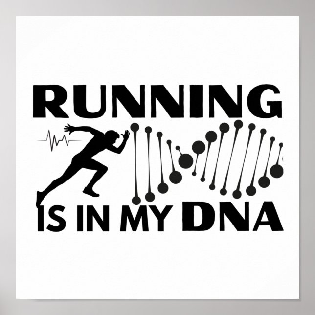 Poster Running Est Dans Mon ADN (Devant)