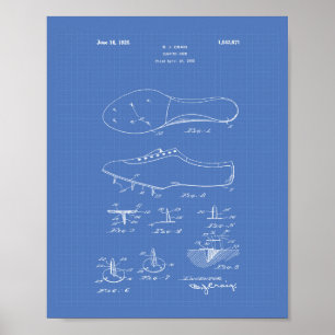Poster Running Shoe 1925 Patent Art Blueprint
