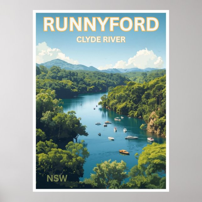 Poster Runnyford, Clyde River, NSW (Devant)