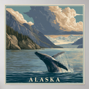 Poster Rupture de baleine en Alaska