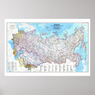 Poster " Russia : 1993 Newly independent Nations MAP.