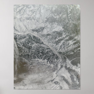 Poster Russie centrale neigeuse et brumeuse montrant Ob R