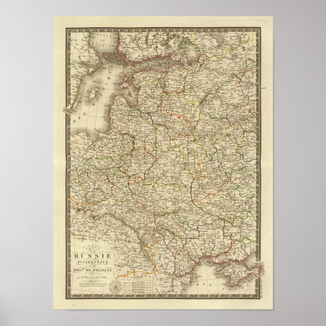 Poster Russie occidentale, Pologne (Devant)