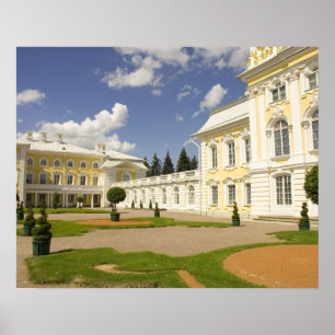 Poster Russie. Petrodvorets. Palais Peterhof. Pierre le 3