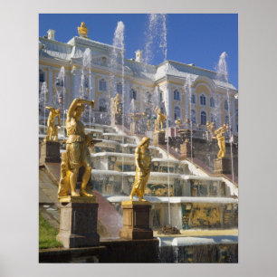 Poster Russie, Saint-Pétersbourg, La Grande Cascade,
