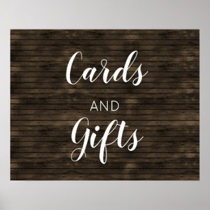 Poster Rustic Barn Wood Wedding Cards and Gifts Sign