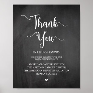 Poster Rustic Chalkboard, Don Mariage, Contribution