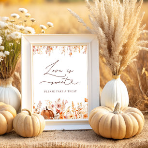 Poster Rustic Dall Citrouille L'amour est doux Prenez une