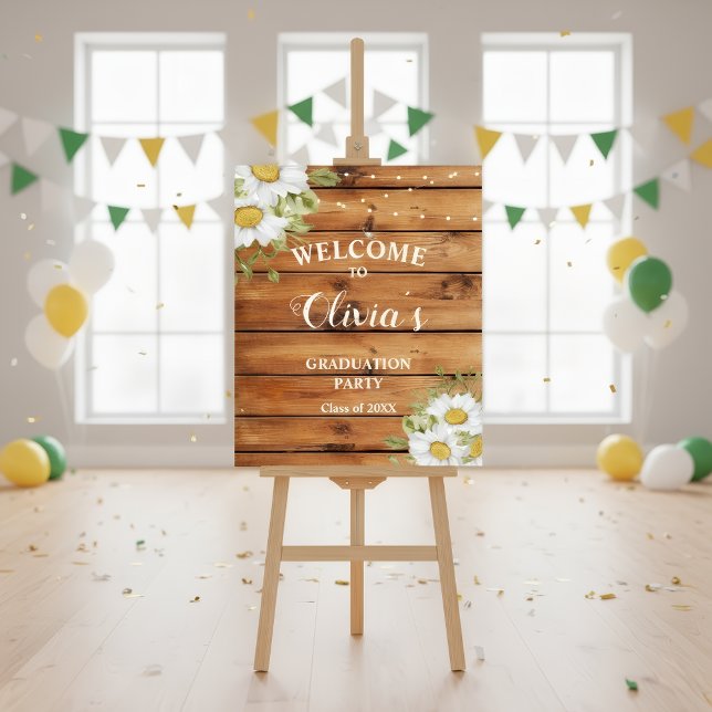 Poster Rustic Graduation  welcome sign (Créateur téléchargé)