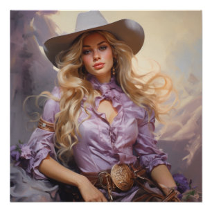 Poster Rustic Rhapsody : Cowgirl Wall Art