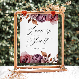 Poster Rustique Automne Floral L'amour est Sweet Faveur S