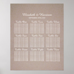 Poster Rustique Country Kraft Mariage