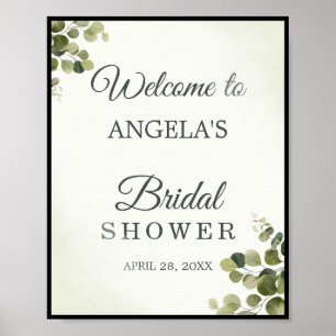 Poster Rustique Feuilles d'Eucalyptus Budget Enterrement 