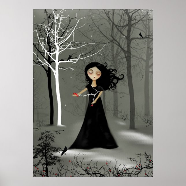 Poster Rustique Goth Melancholy Girl (Devant)