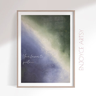 Poster Rustique hiver peinture abstraite moody wall art