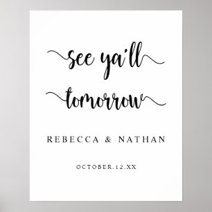 Poster Rustique moderne, à demain