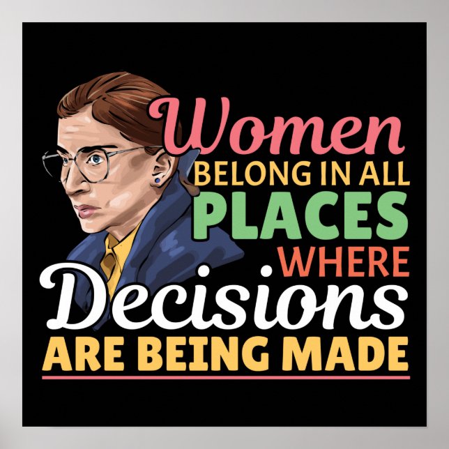 Poster Ruth Bader Ginsburg avocate féministe Juge (Devant)