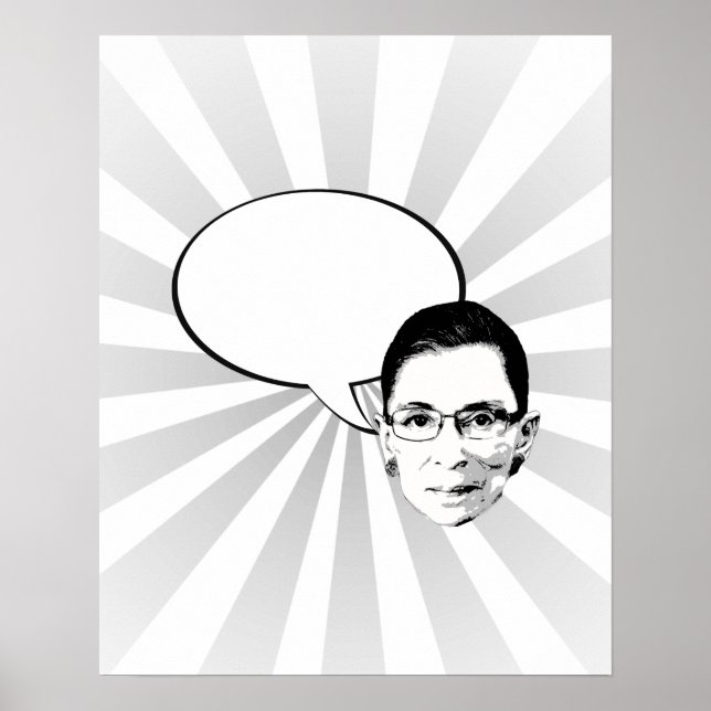 Poster Ruth Bader Ginsburg Pensé bulle (Devant)