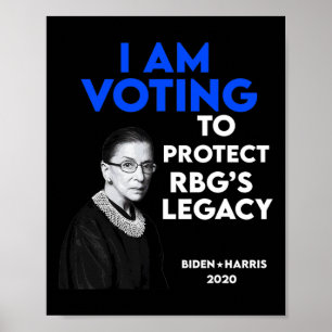 Poster Ruth Bader Ginsburg&#' ; s Legacy Vote Biden 2020