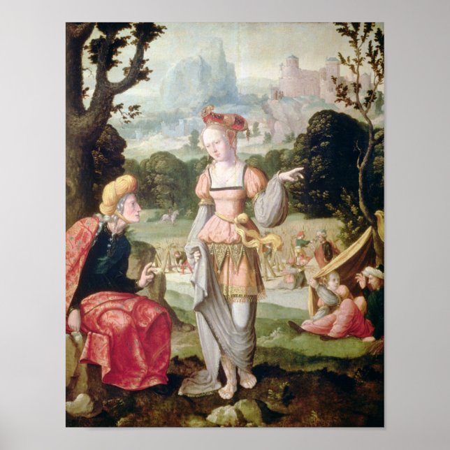 Poster Ruth et Naomi dans le domaine de Boaz, c.1530-40 (Devant)