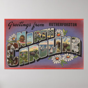 Poster Rutherfordton, la Caroline du Nord