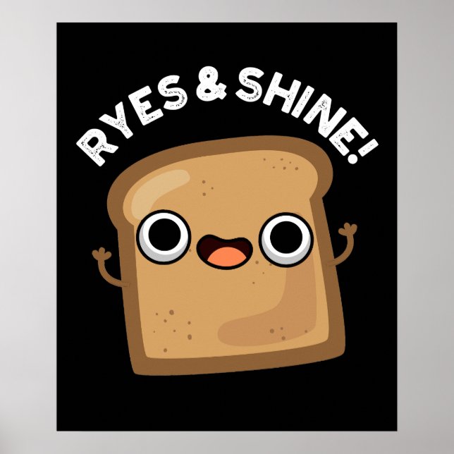 Poster Ryes Et Brille Fantaisie Pun De Pain Foncé BG (Devant)