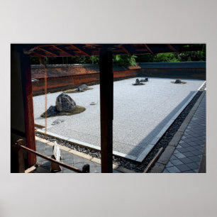 POSTER RYOANJI KARE SANSUI GARDEN - KYOTO