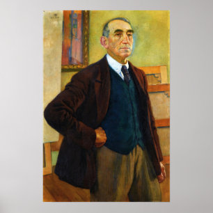 Poster Rysselberghe - Autoportrait En Manteau Vert